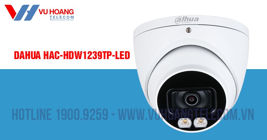 Camera HDCVI 2MP Full Color DAHUA HAC-HDW1239TP-LED